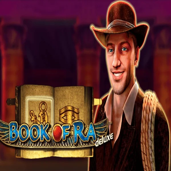 Book of Ra Deluxe by Novomatic, showcased at afkspinn.com – game logo